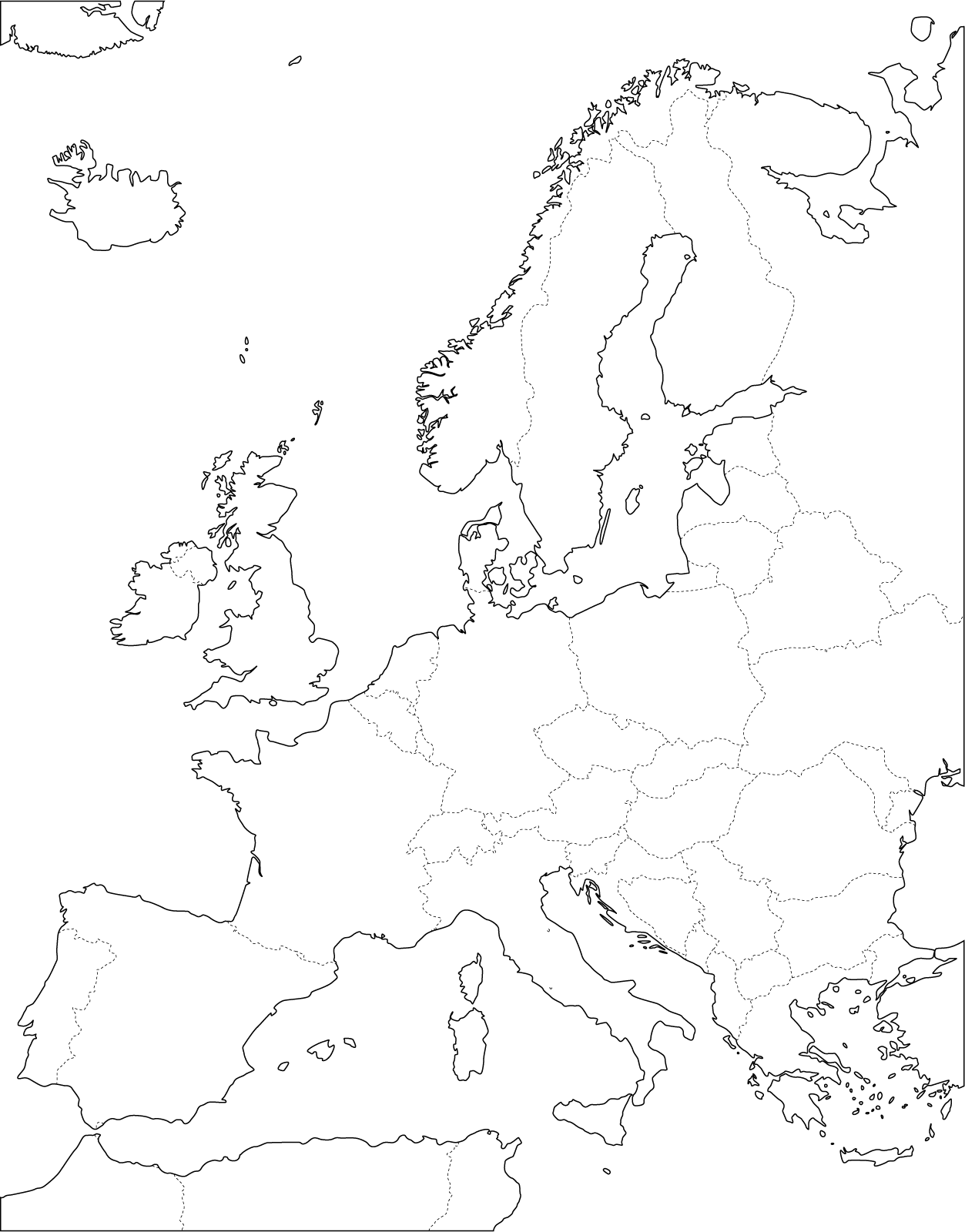Blindkarta Europa